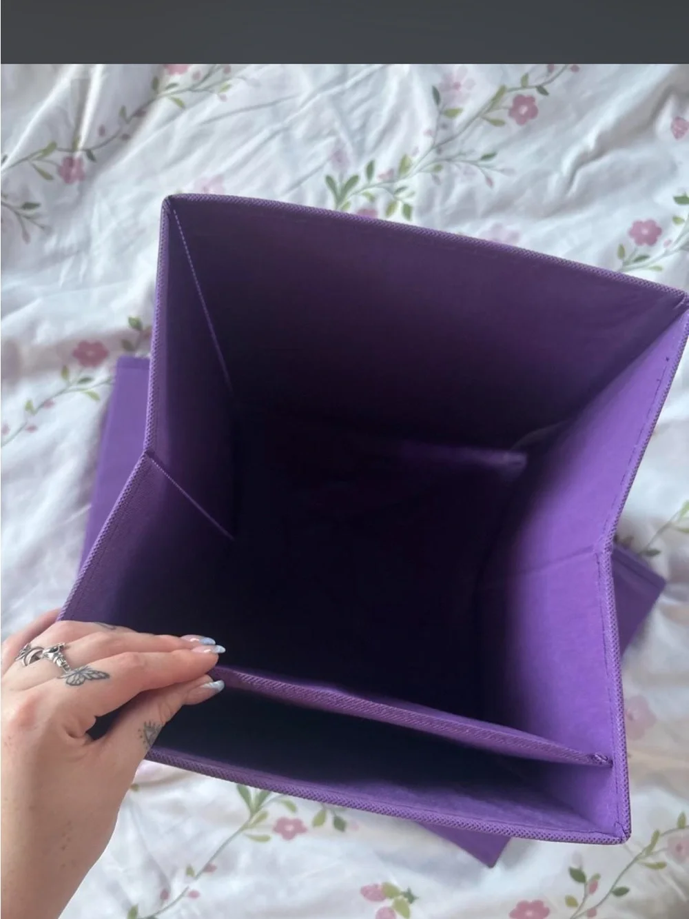Purple Foldable Storage Bins - Set of 3
